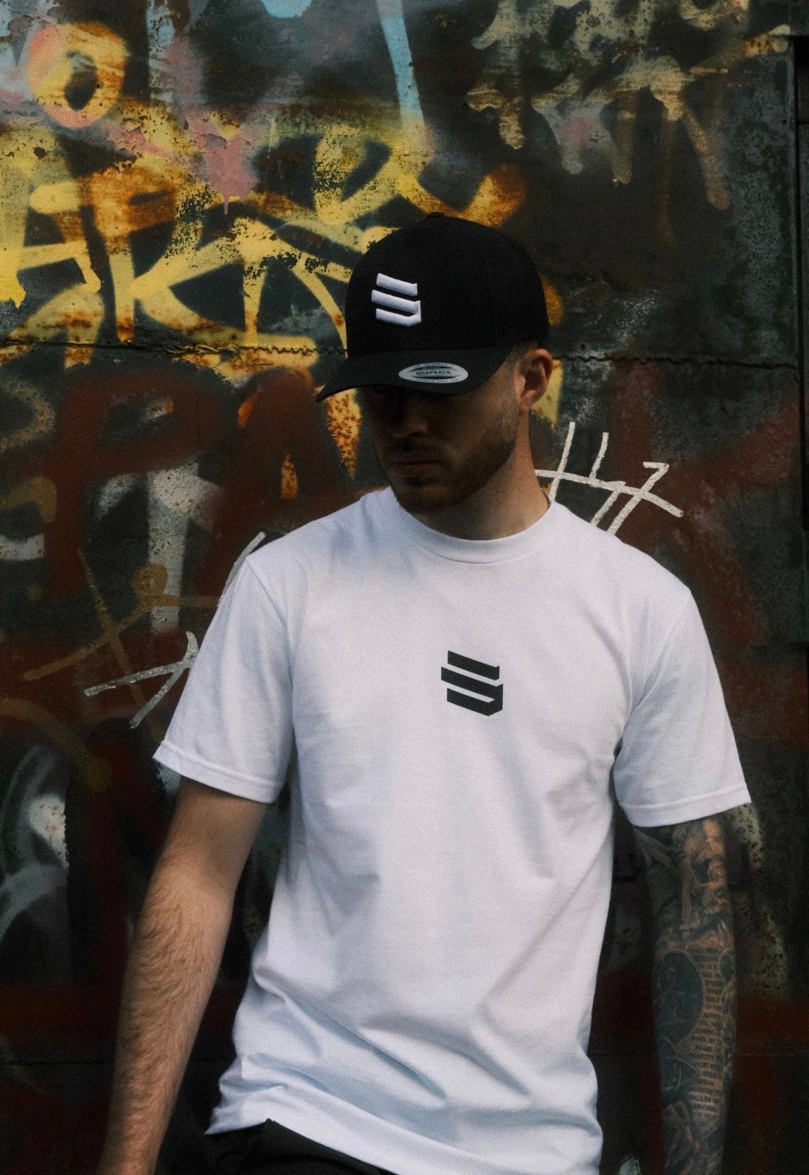 Steppas White 'Staple' Slim Fit Tee