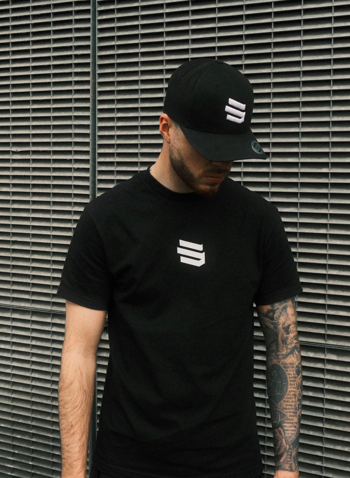 Steppas Black 'Staple' Slim Fit Tee